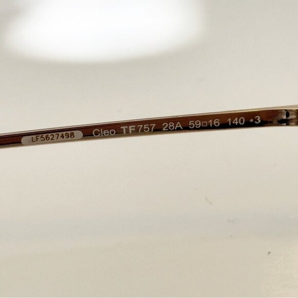 Tom Ford Round Sunglasses TF757 Cleo 28A Gold 59mm FT0757 - Picture 6 of 7